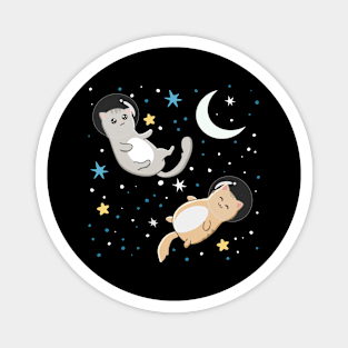 Cats In Space - Funny Cat UFO Lover Space Exploration Geek Magnet